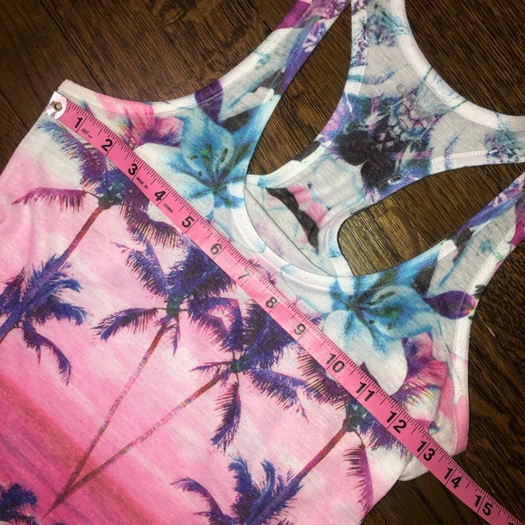 💋💋3 for $20 💋💋Express Tropical razor back tank - Picture 4 of 7
